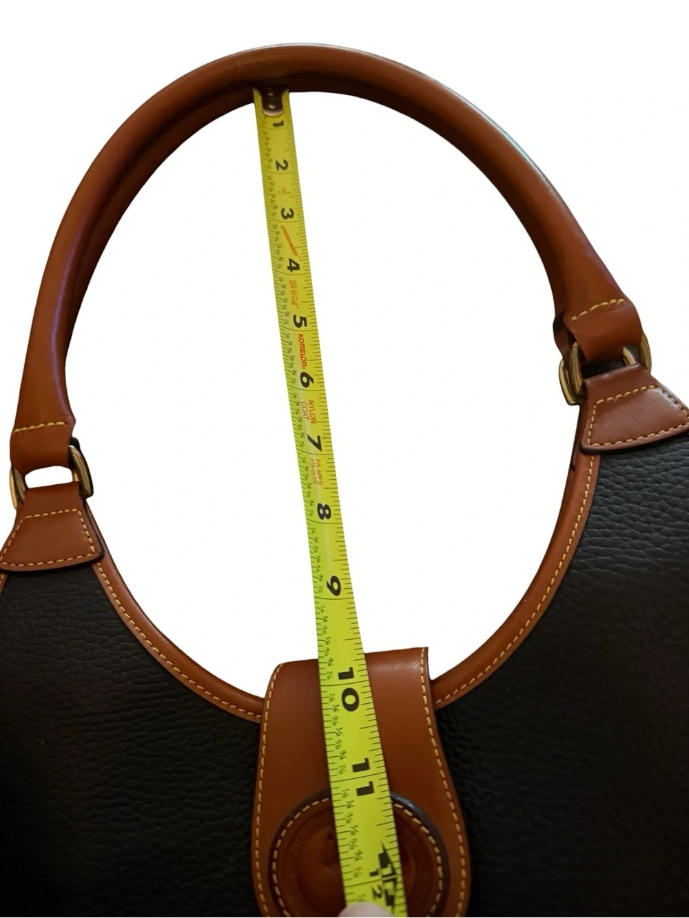 Dooney & Bourke AWL Crescent Hobo Black British Tan Leather NWT